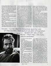 Steven Spielberg & Luc Besson, fax article PREMIERE