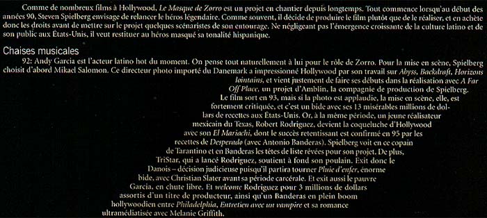 Antonio Banderas - Zorro / PREMIERE, Article JAB Making-of & Interview