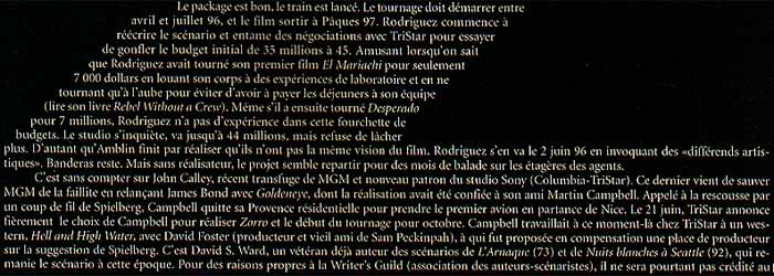 Antonio Banderas - Zorro / PREMIERE, Article JAB Making-of & Interview